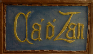 A ceramic tile inscribed "Ca' d'Zan" at the John and Mable Ringling Mansion in Sarasota. Ca' d'Zan means "House of John" the Venetian dialect. Staff photo / Harold Bubil; 8-31-2012.