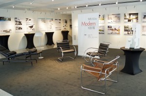 Modernist furniture on display in the Don Chapell Gallery at the McCulloch Pavilion, 265 S. Orange Ave., Sarasota. The Center for Architecture Sarasota will present The Modern Show, a fund-raiser and educational event, May 13-14. Staff photo / Harold Bubil; 5-2-2016.