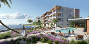 Architect Mark Sultana's rendering of Oceane, a 6-unit luxury condominium in development on Siesta Key. Courtesy rendering.