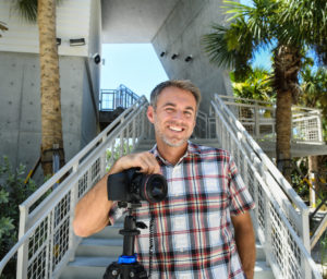 Architectural photographer Ryan Gamma of Sarasota is AIA Florida's 2016 Photographer of the Year. He is seen here at the new Siesta Beach pavilion designed by Sweet Sparkman Architects. STAFF PHOTO / DAN WAGNER