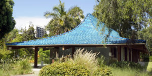The "Blue Pagoda" designed by Victor Lundy in 1956.