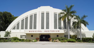 Sarasota's Municipal Auditorium. Staff photo / Harold Bubil.